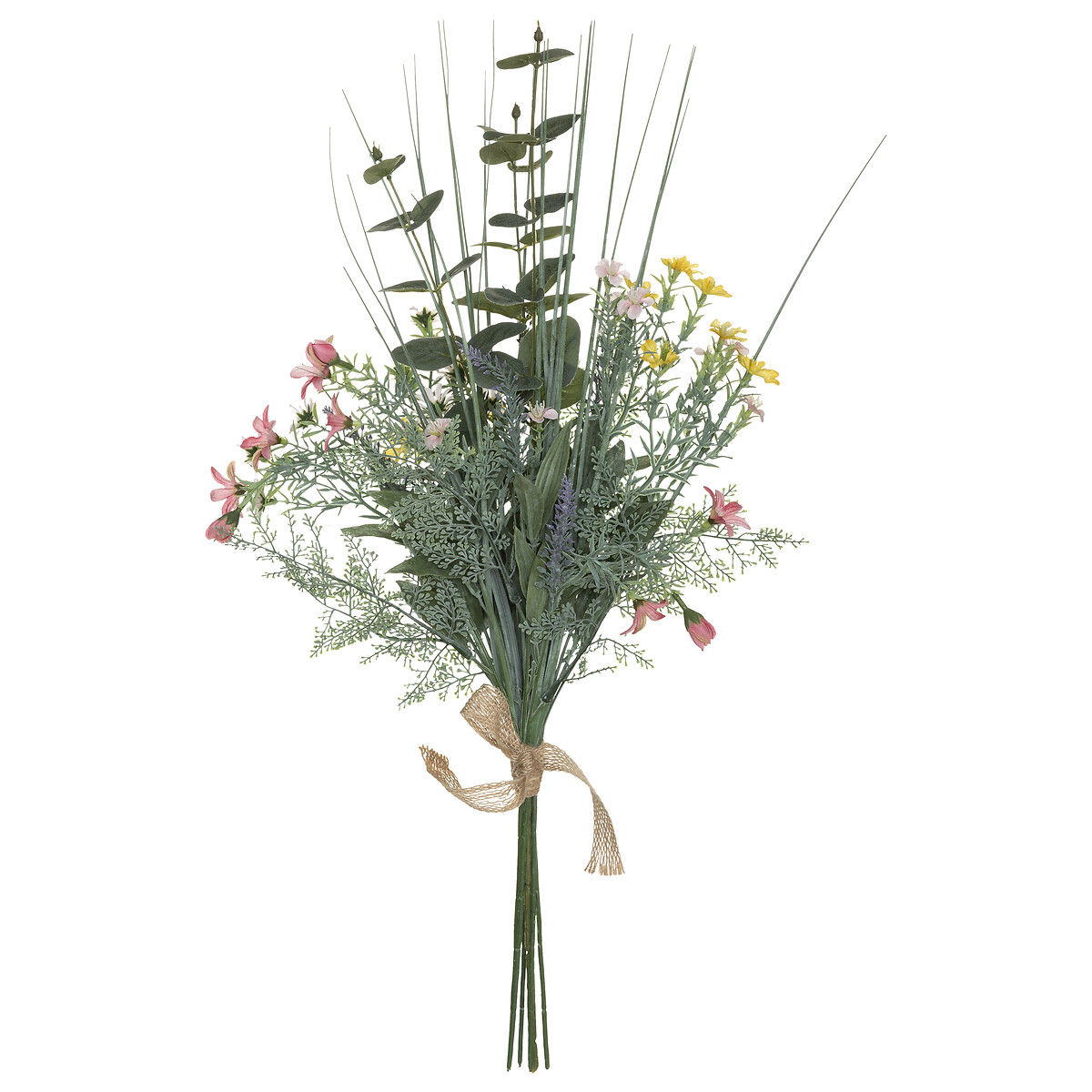 Ramo de eucalipto com flores 68cm