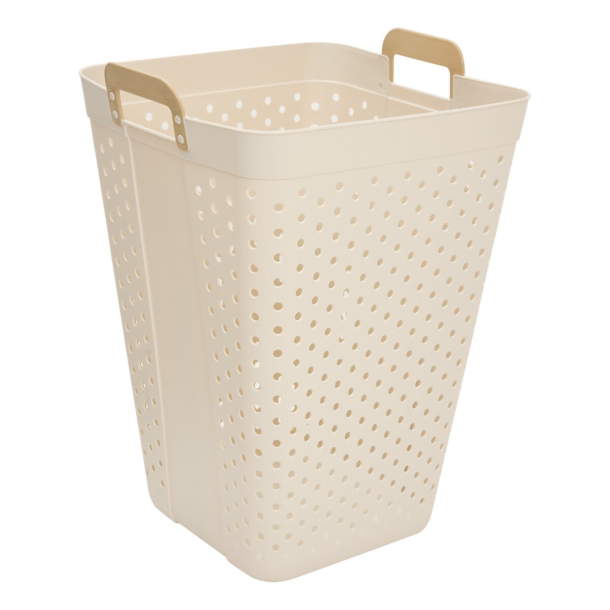 Cesto de roupa suja CLAY branco 74l