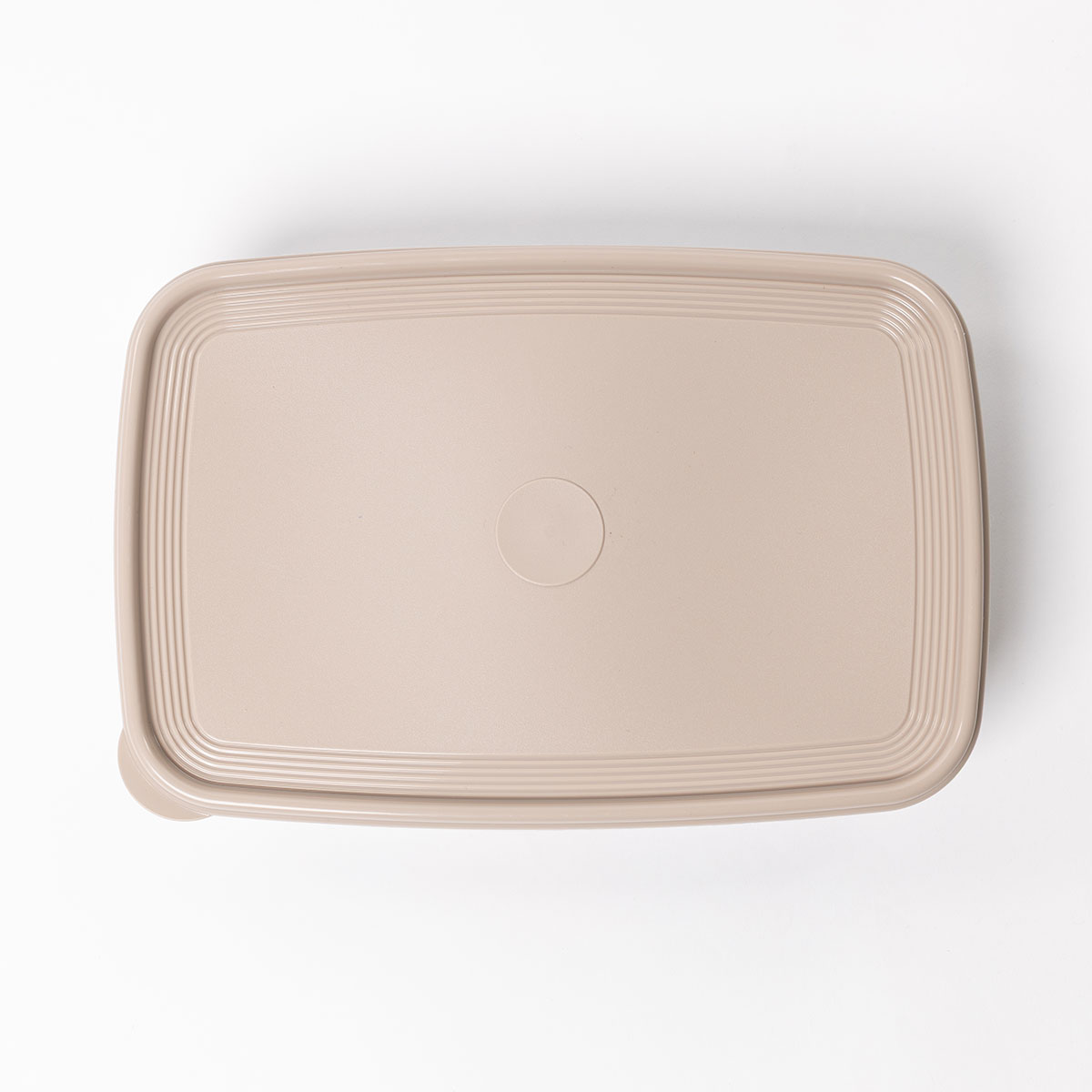 Caixa rectangular com tampa bege 2,2l