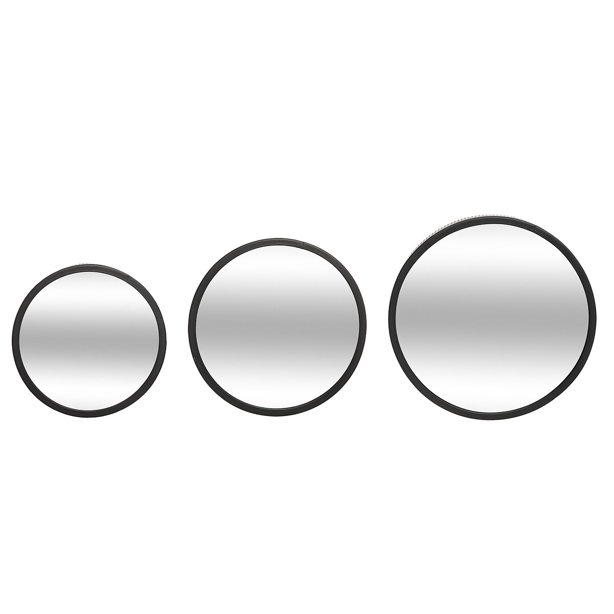 Conjunto de 3 espelhos de parede MONA em metal