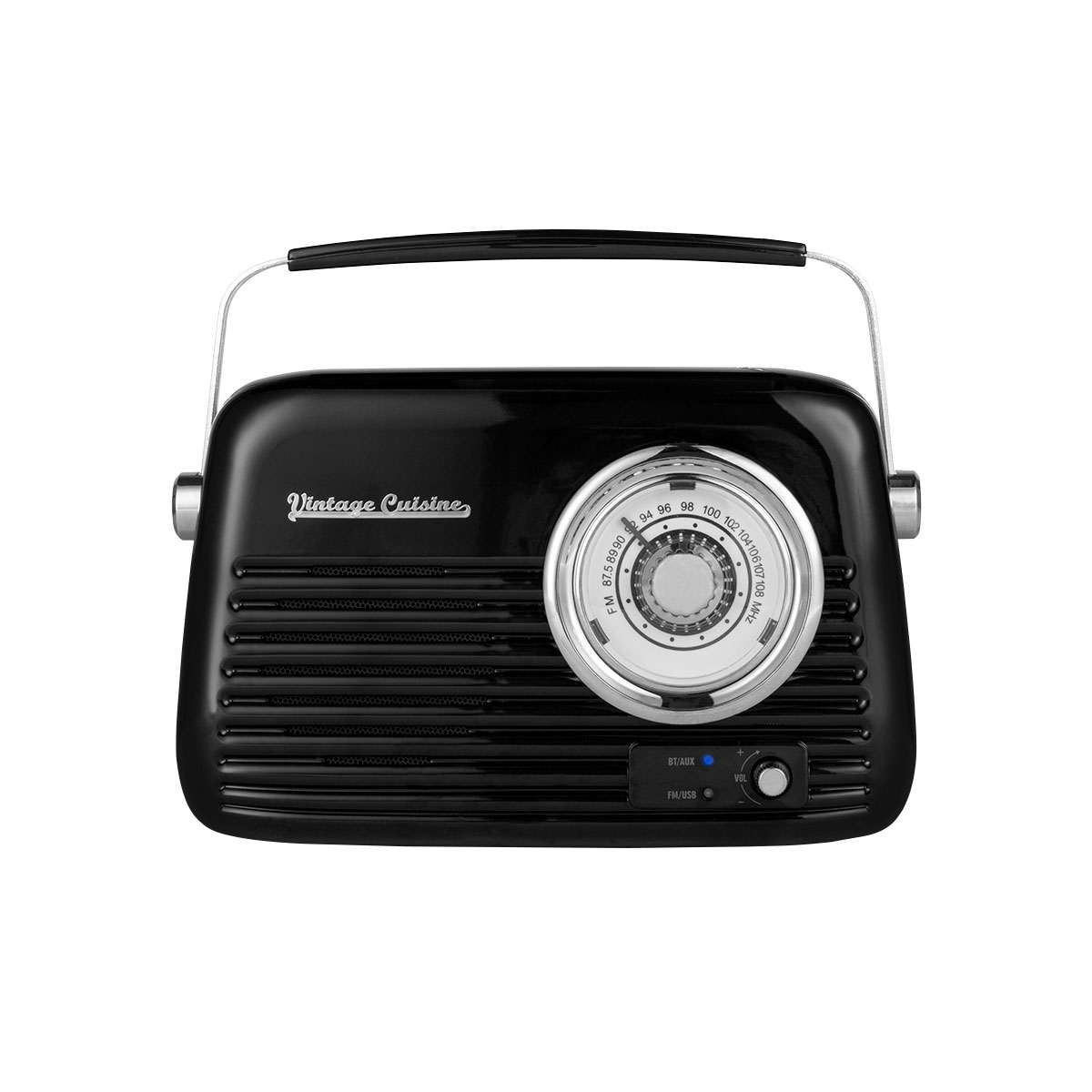 Rádio VINTAGE CUISINE preta com bluetooth