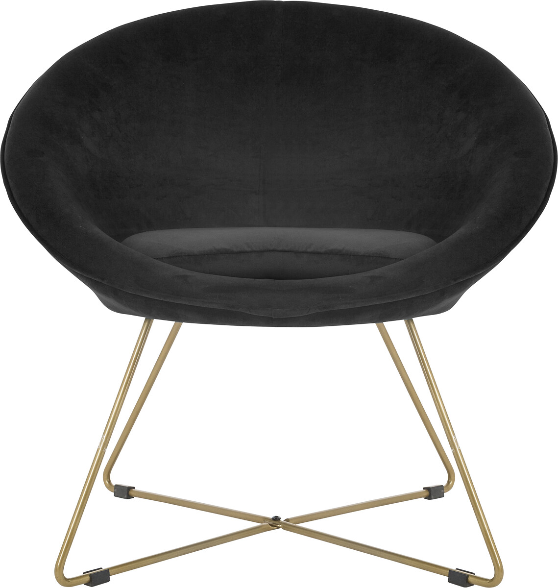 Poltrona EVAN preto em veludo