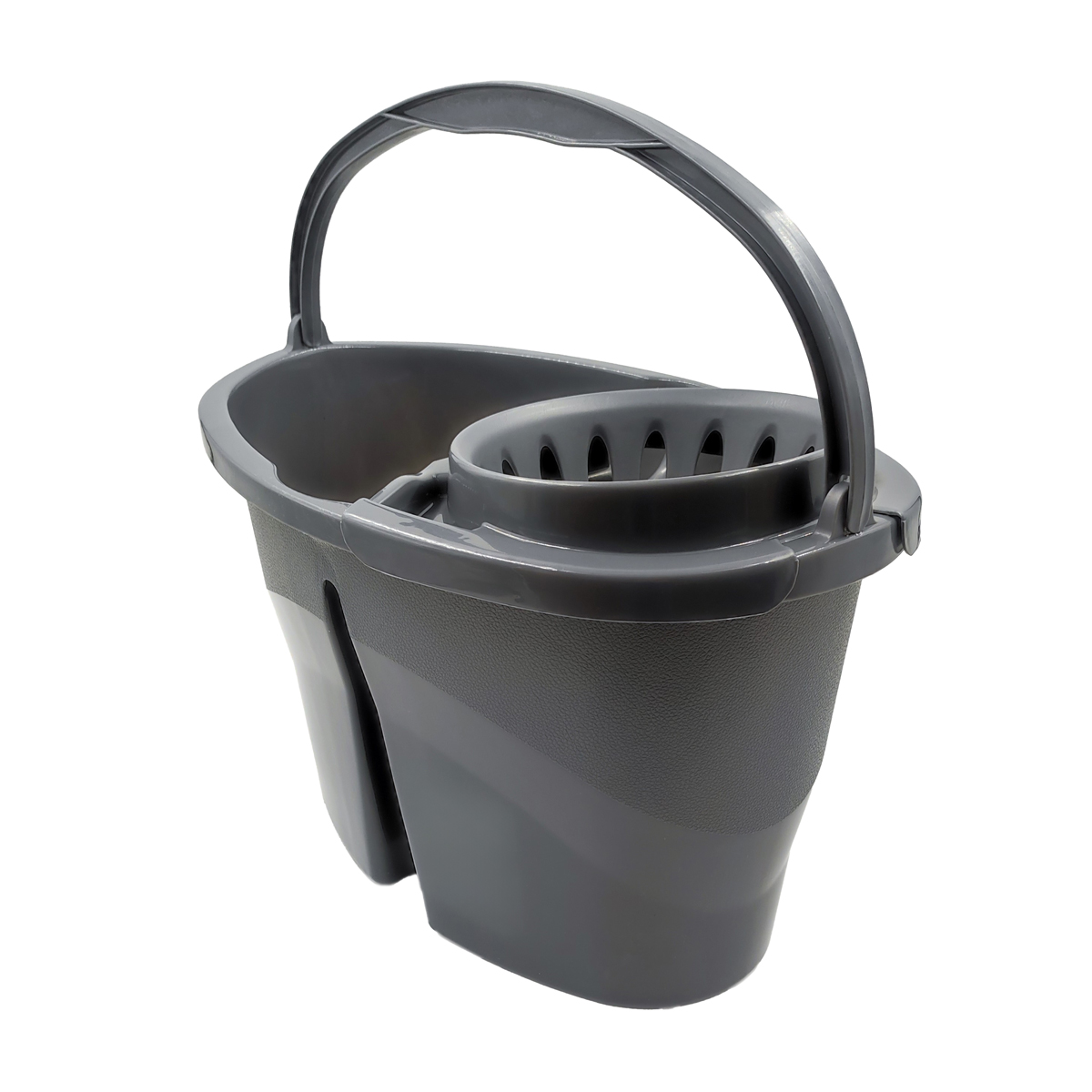 Balde com espremedor cinza com divisória 16l