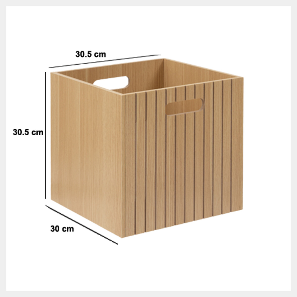 Caixa de arruma&ccedil;&atilde;o MIX TASSO bege em mdf 31x31cm