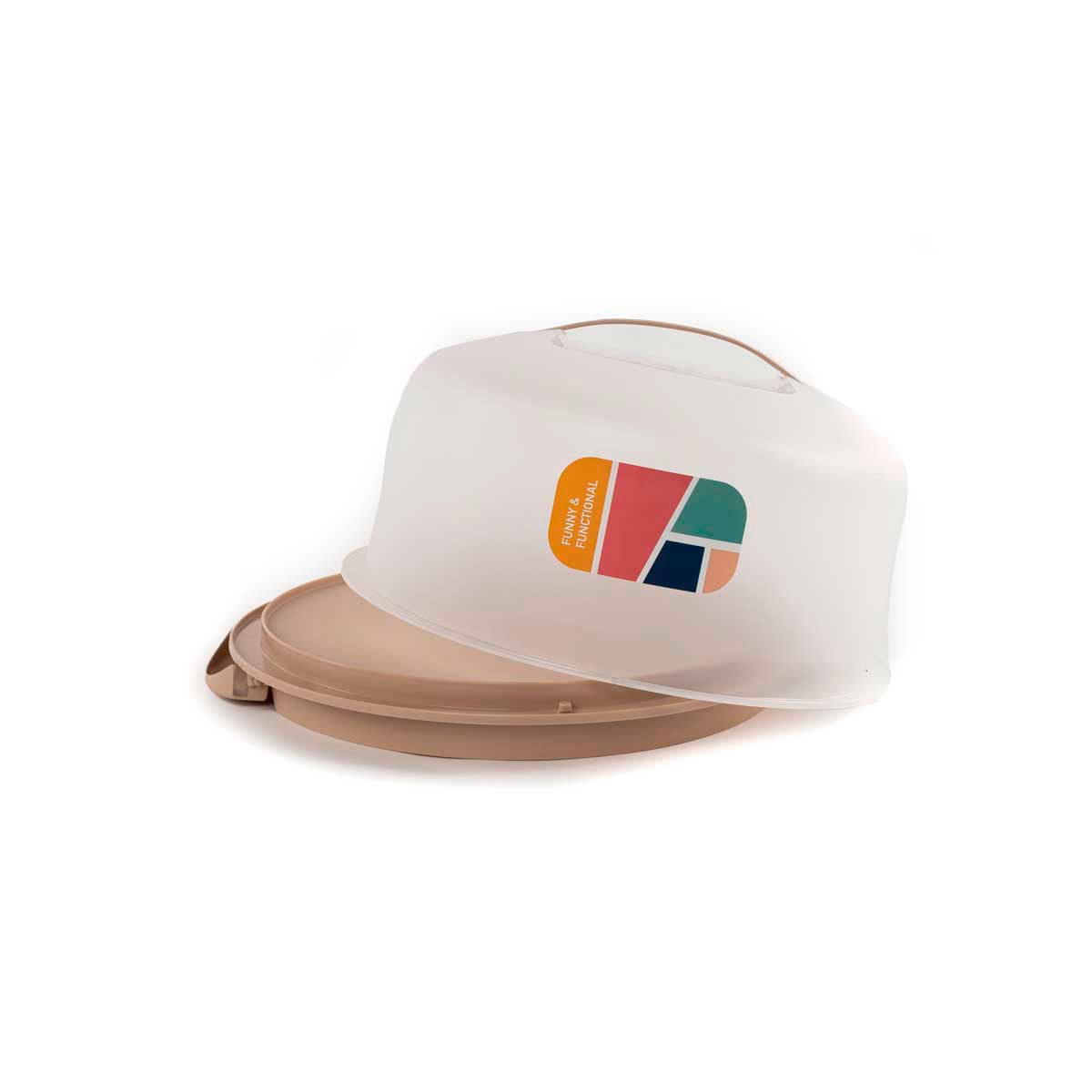 Boleira redonda bege 34,5cm