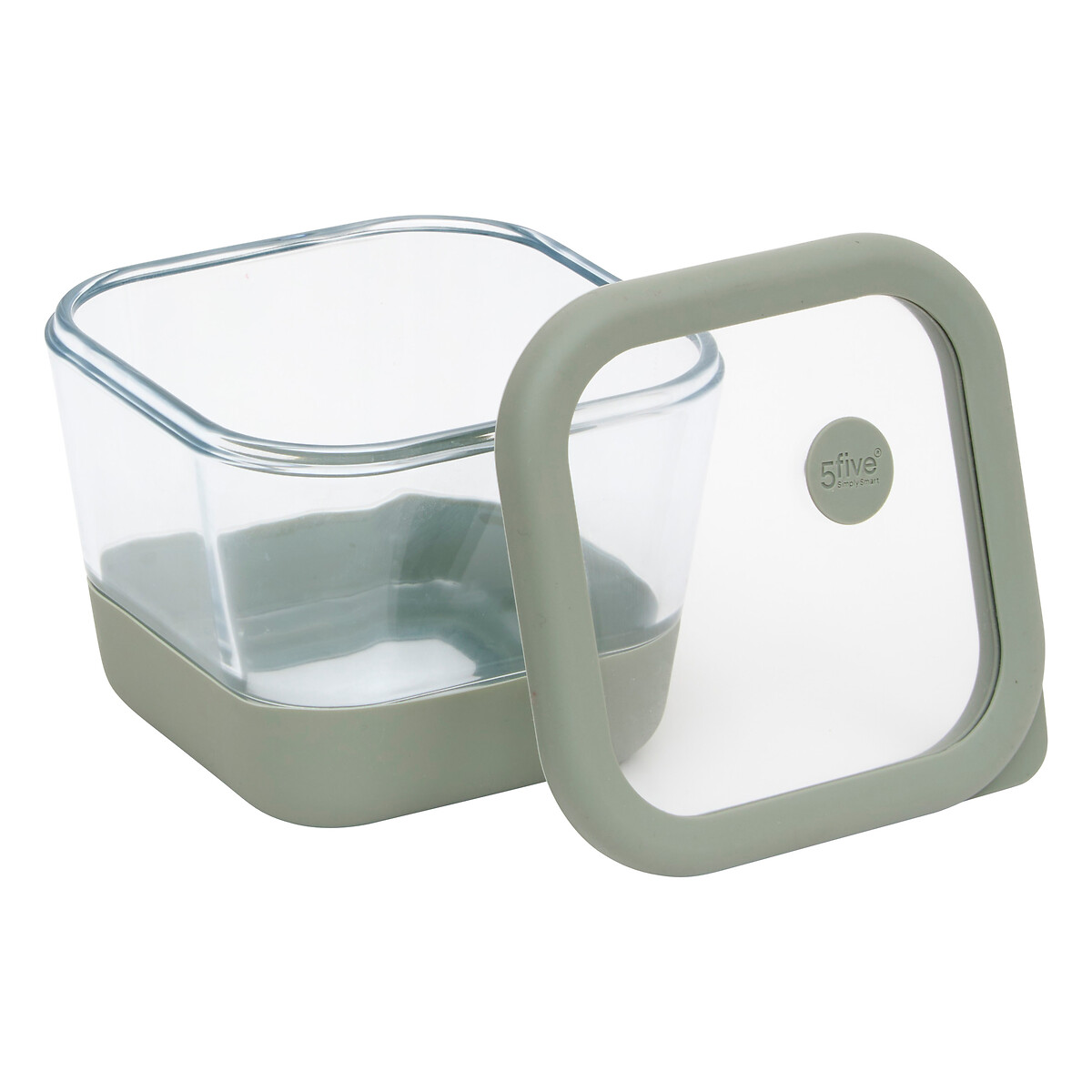 Caixa quadrada SILIGLASS cinza 0,8L