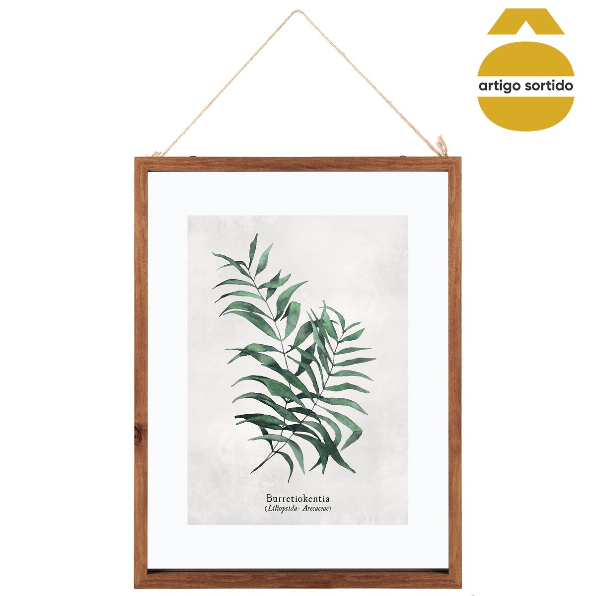 Quadro decorativo folhas 48x38cm