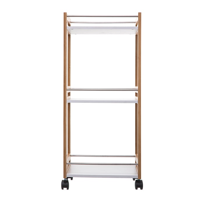 M&oacute;vel de apoio bambu com 3 prateleiras