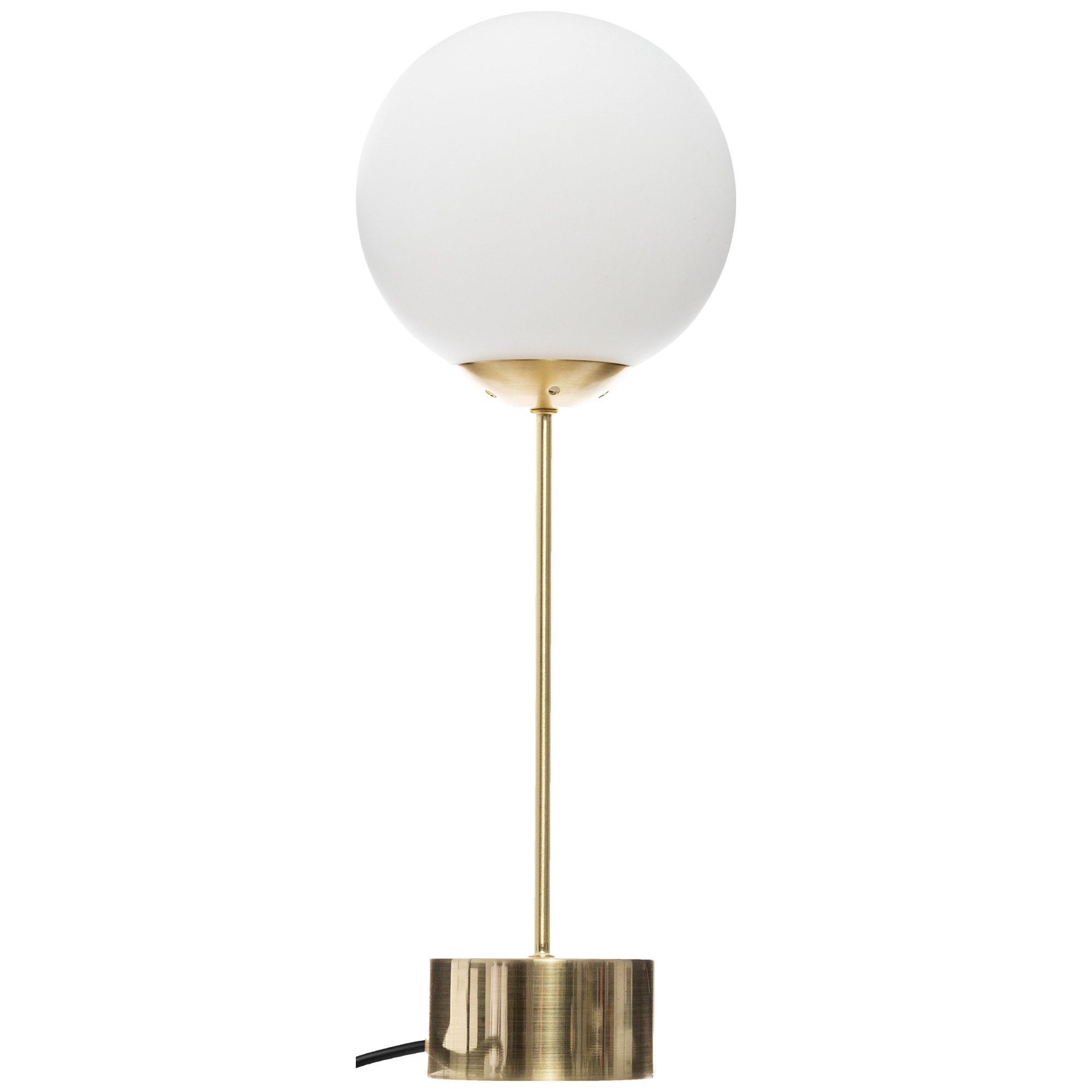 Candeeiro De Mesa De Vidro E Metal Dourado Dris