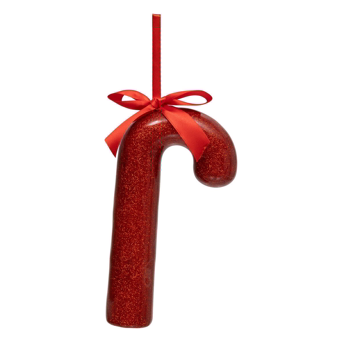 Pendurante de bengala com laço vermelho 19cm