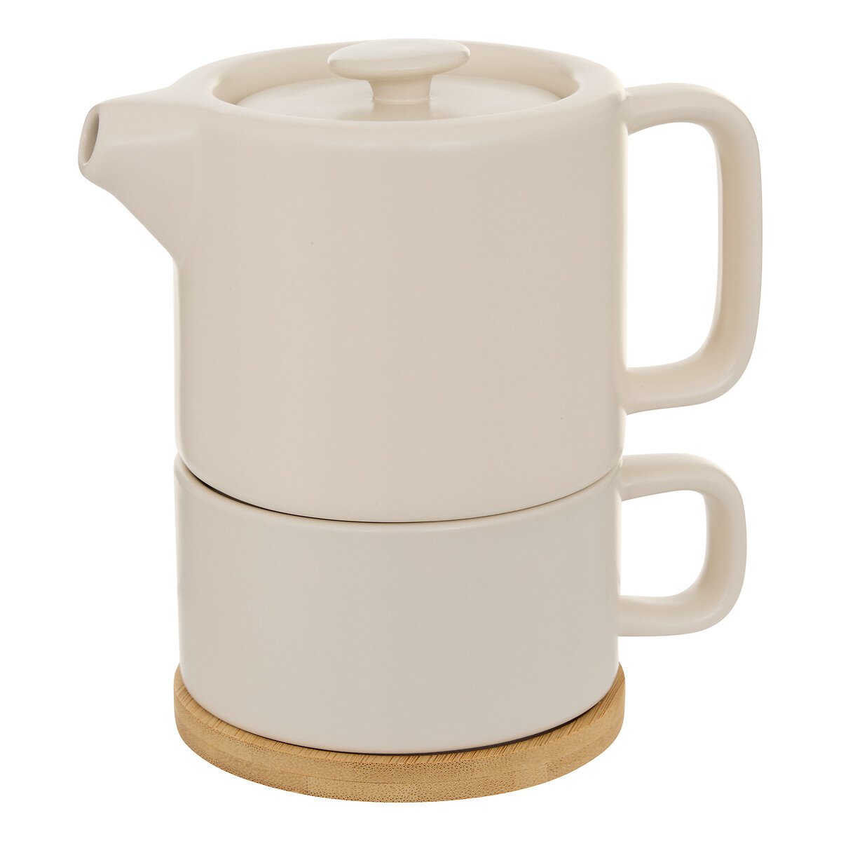 Bule com ch&aacute;vena em cer&acirc;mica