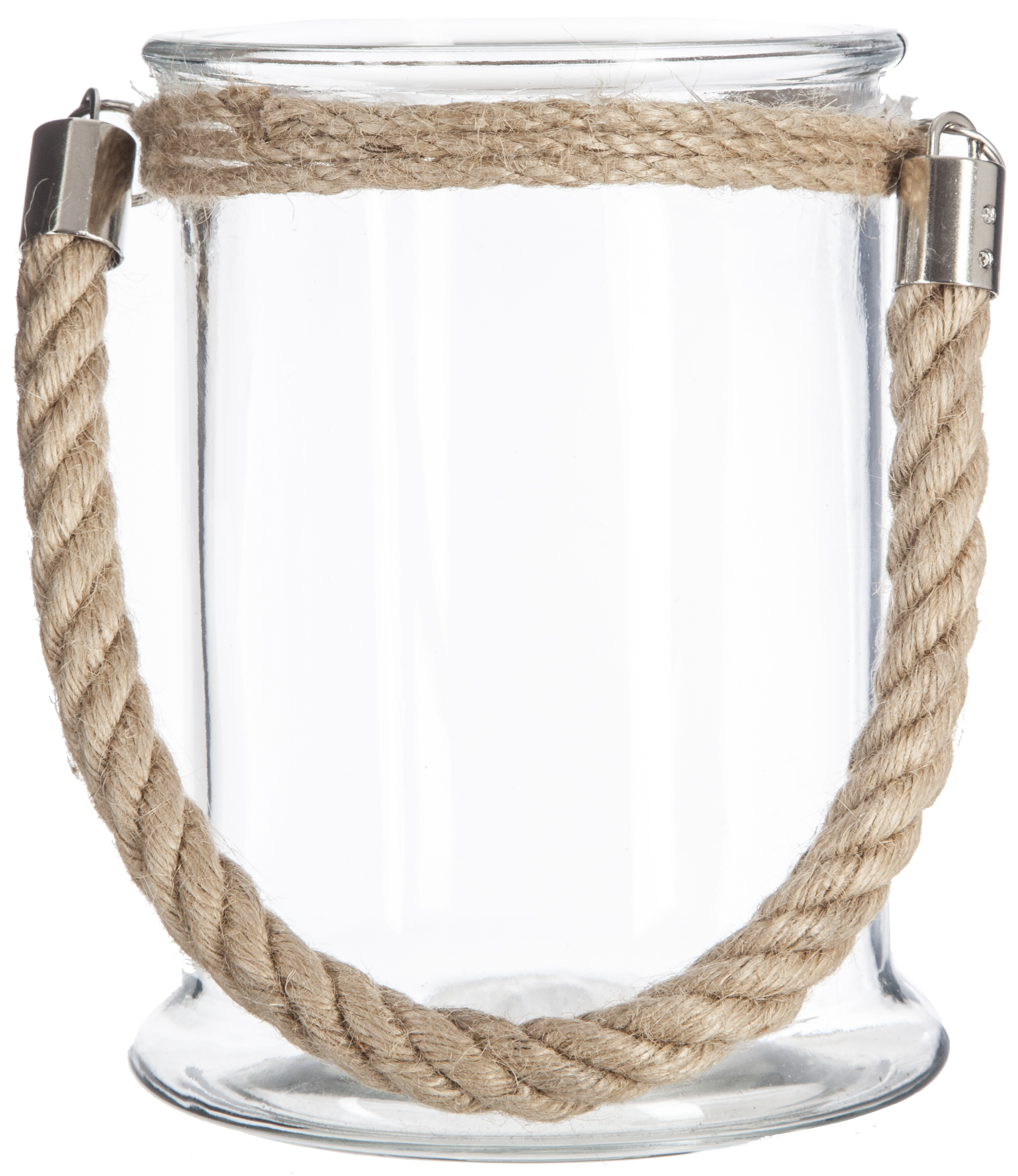 Lanterna decorativa em vidro e corda LENA