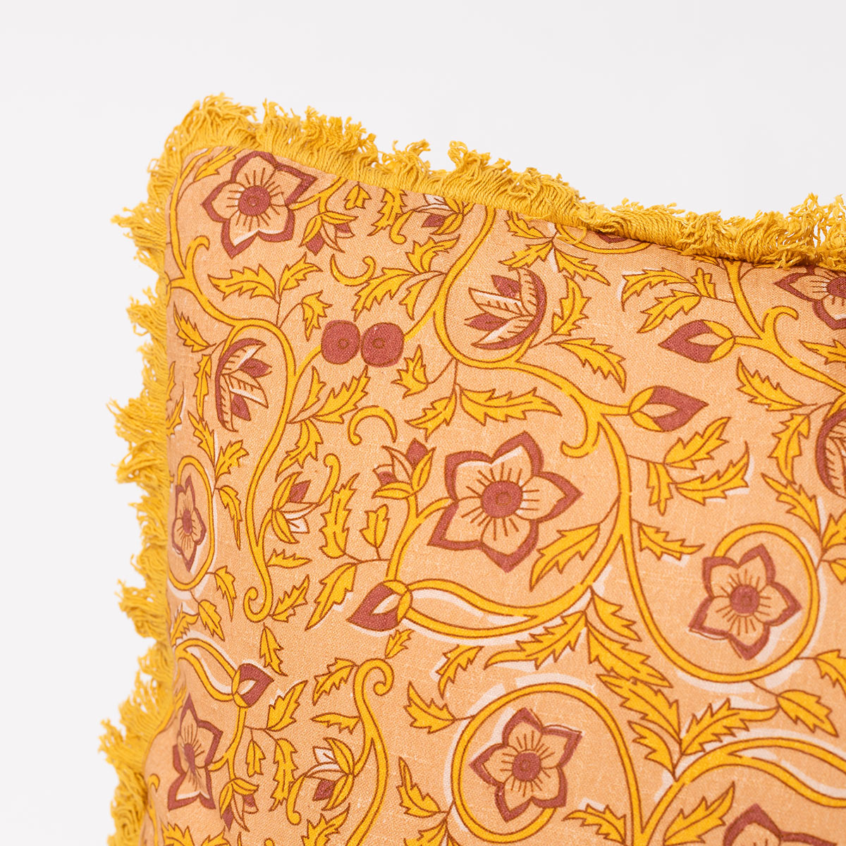 Almofada YUCATAN floral amarelo 45x45cm