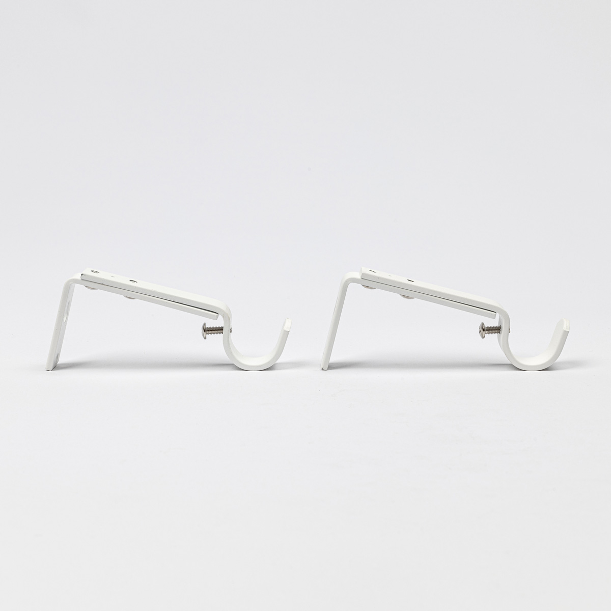 Conjunto de 2 suportes branco mate para calha extensível