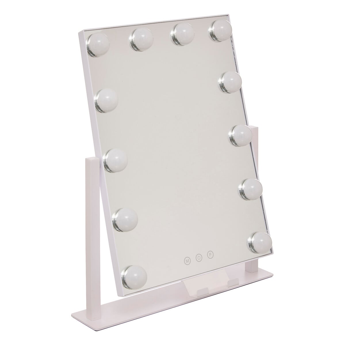 Espelho wc branco com luz led 43cm
