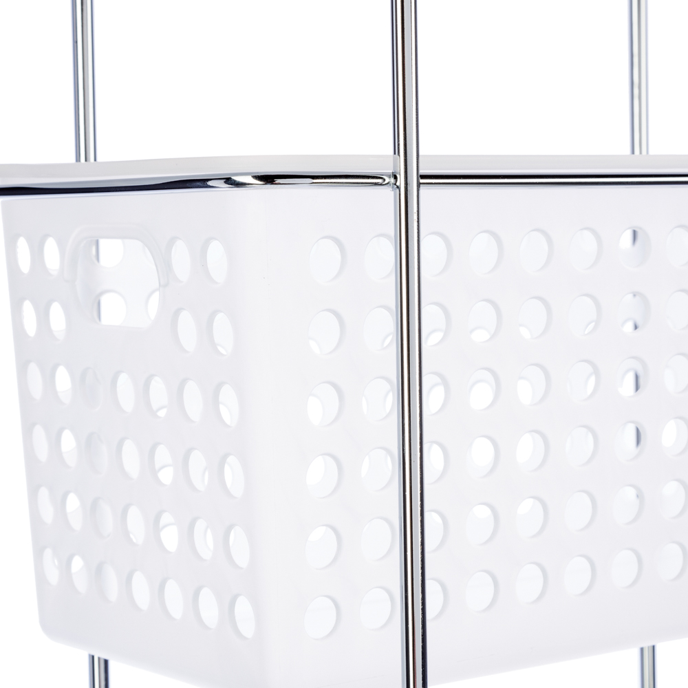 Estante em metal com 3 cestos