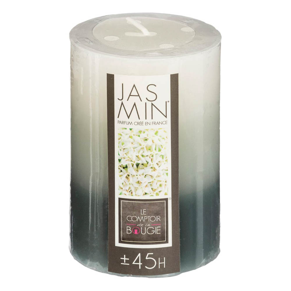 Vela perfumada tricolor PILAR jasmim b&aacute;sica