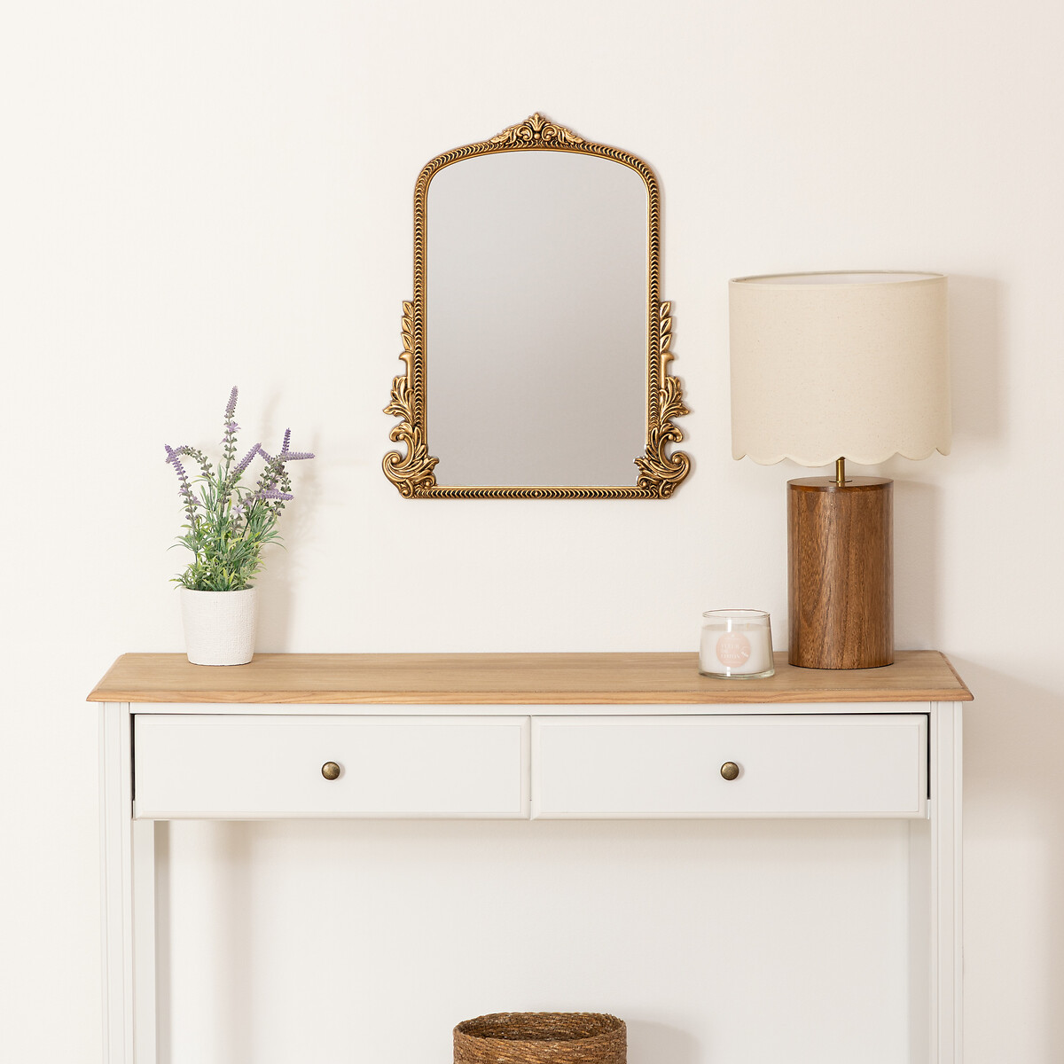 Espelho de parede VICTORIA dourado 51cm