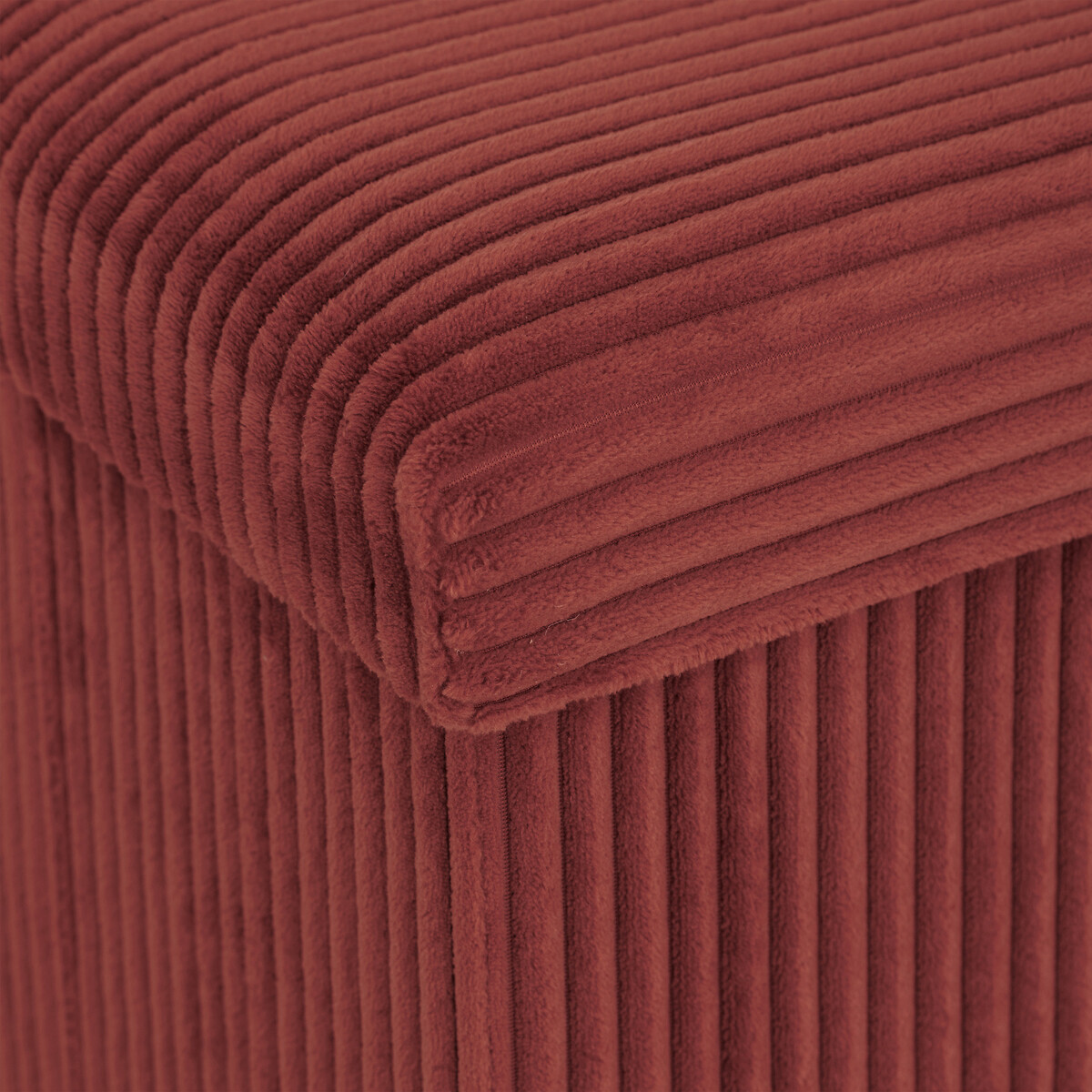 Pufe duplo com arrumação terracota