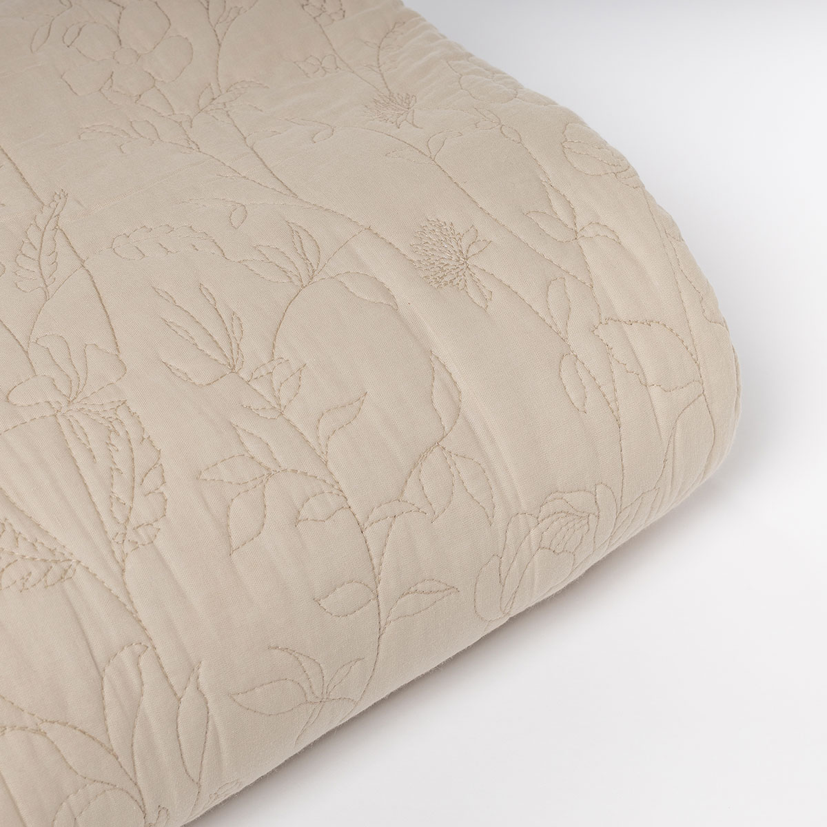 Colcha FLOWER bege 220x240cm