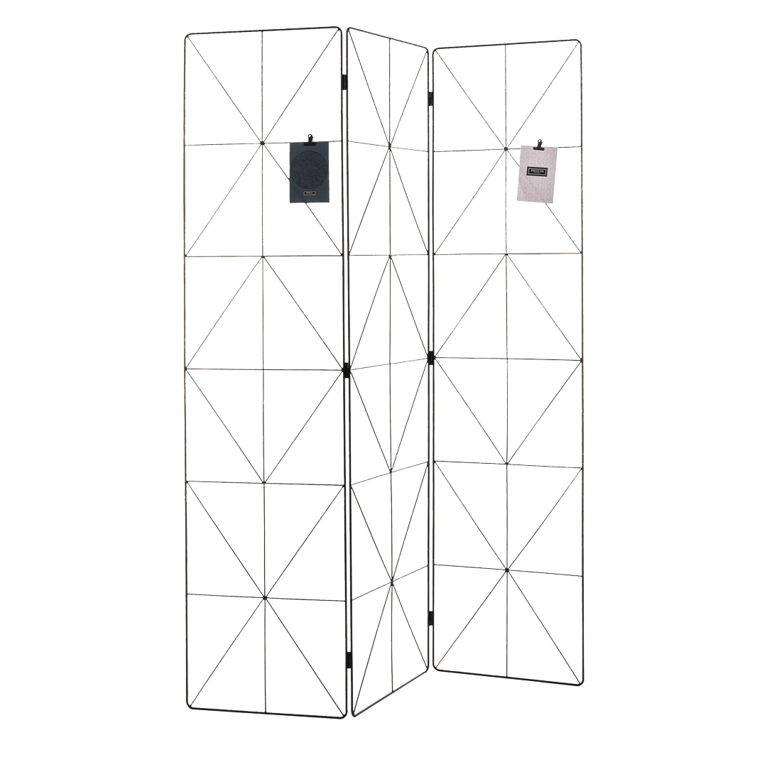 Biombo Preto Em Metal Para Fotos Preto