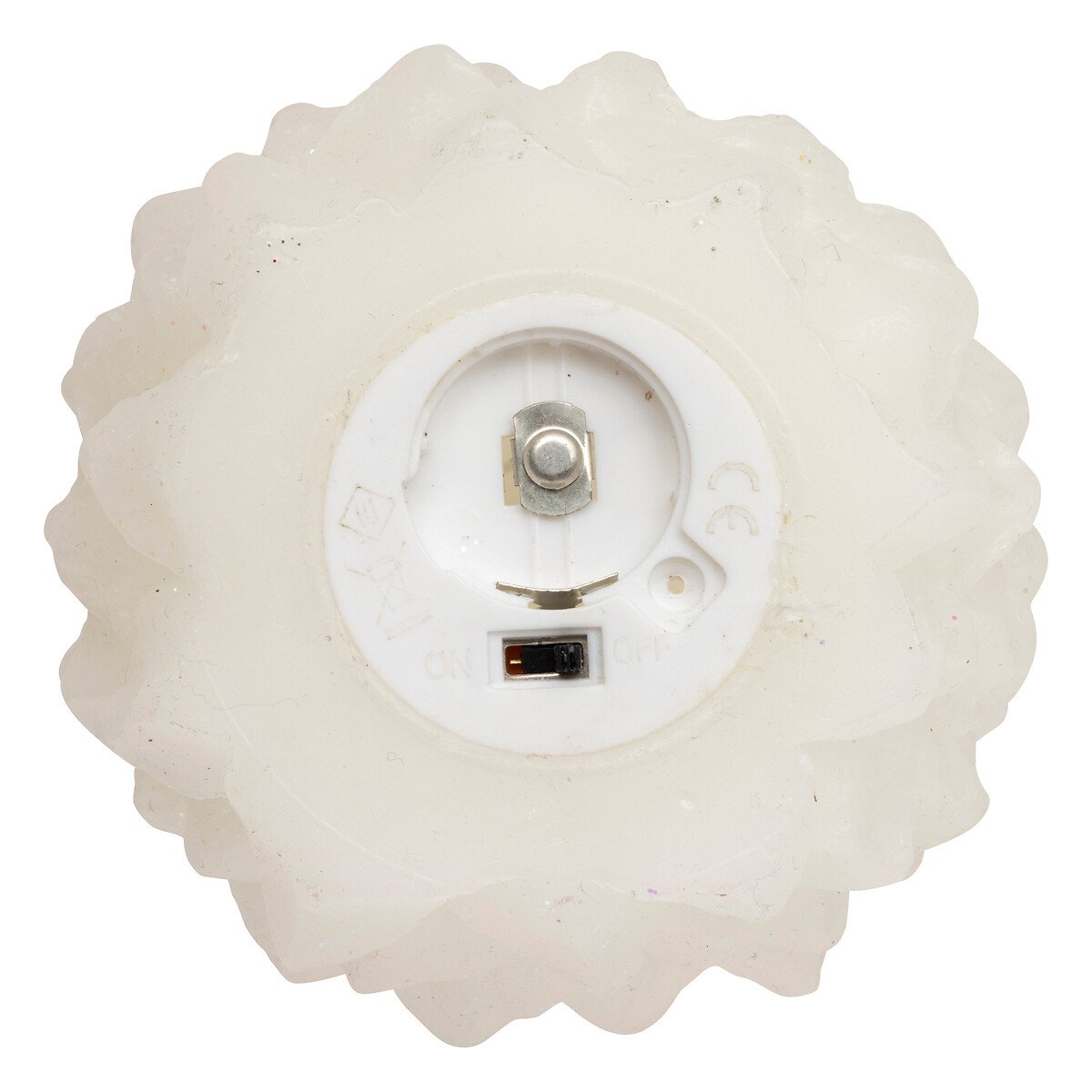 Vela pinha led branco 13cm