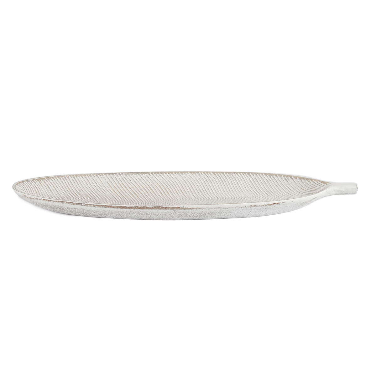 Centro de mesa em forma de FOLHA branco
