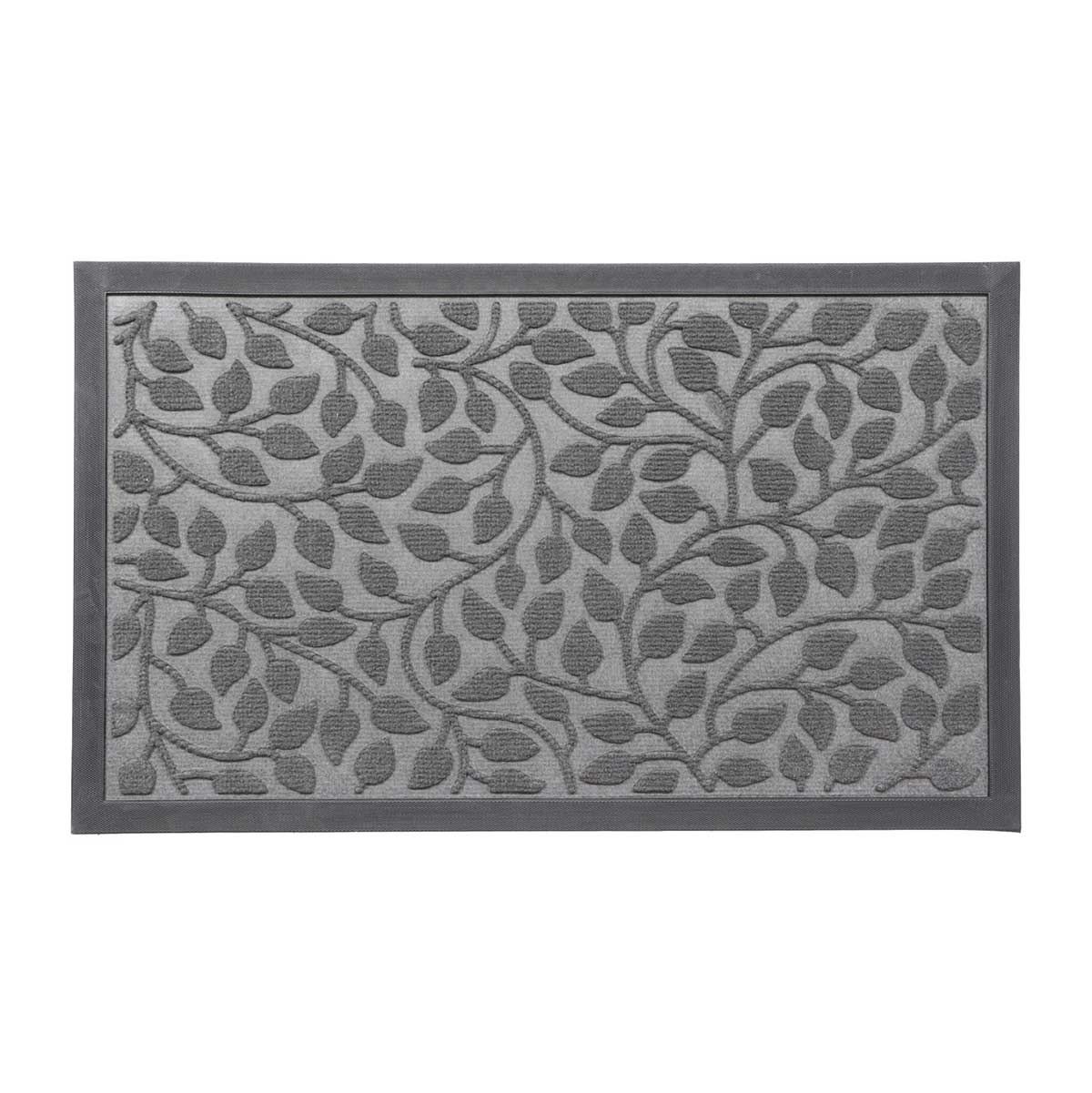 Tapete FEUILLAGE cinza escuro 45x75cm,  Tapete FEUILLAGE cinza escuro 45x75cm