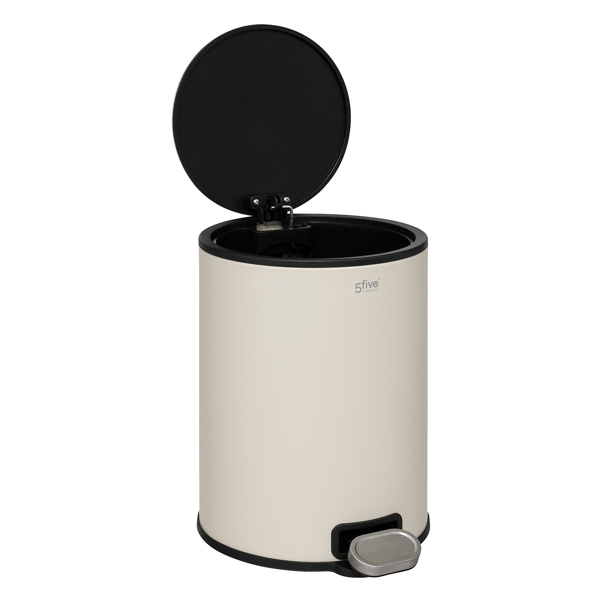 Balde do lixo com pedal DELTA bege em metal 6l,  Balde do lixo com pedal DELTA bege em metal 6l