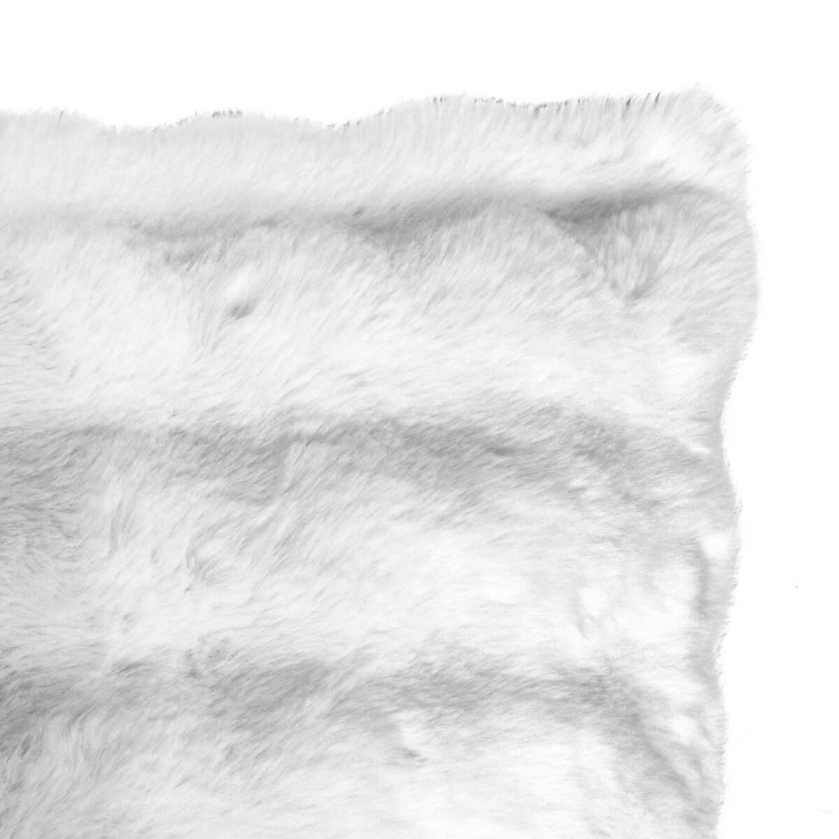 Almofada decorativa de pelo branco 80x150cm