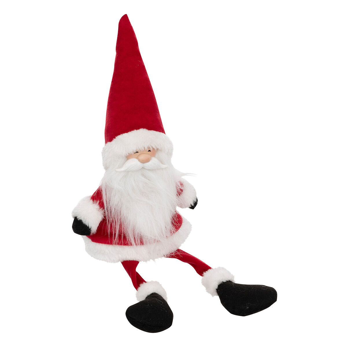 Figura pai natal vermelho sentado 46cm