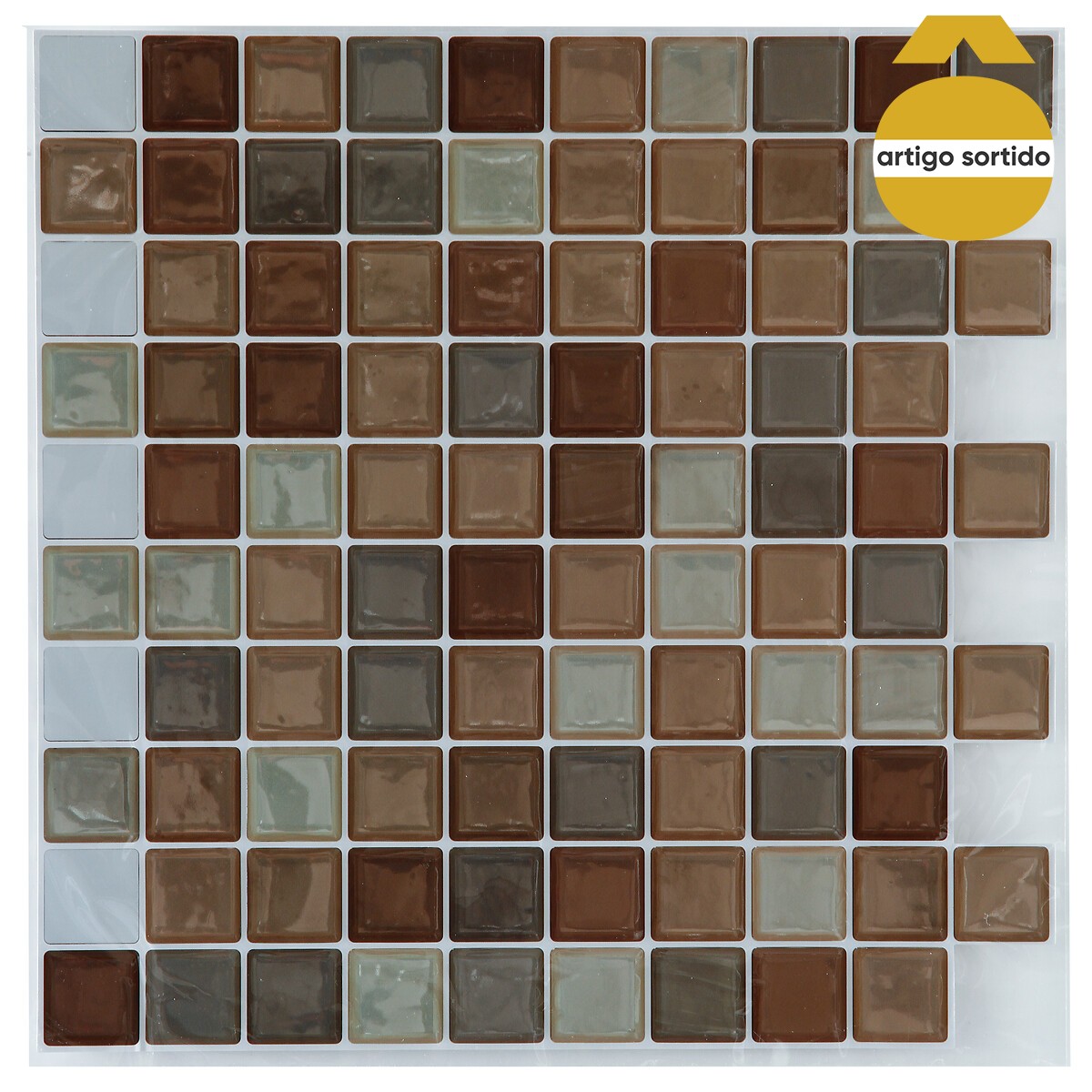 Sticker wc efeito mosaico 25x25cm