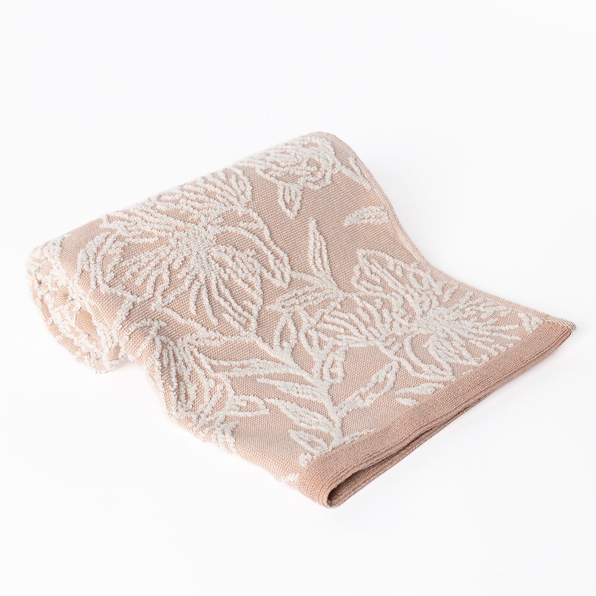 Toalha SAVANA salm&atilde;o e cru 30x50cm