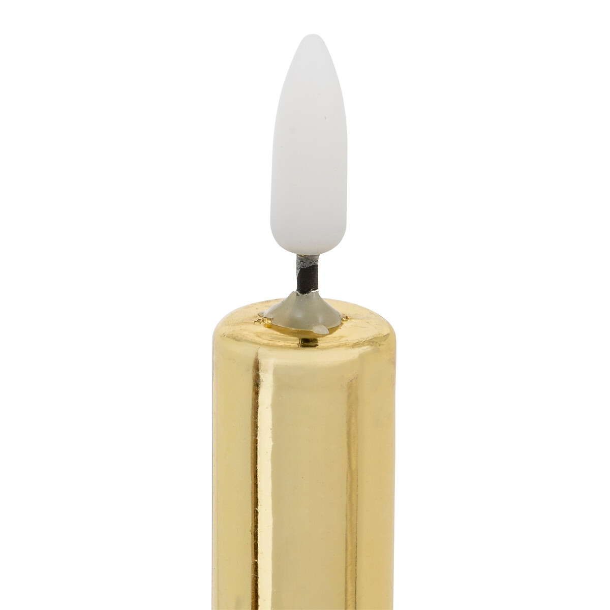 Conjunto de 2 velas led douradas 28cm