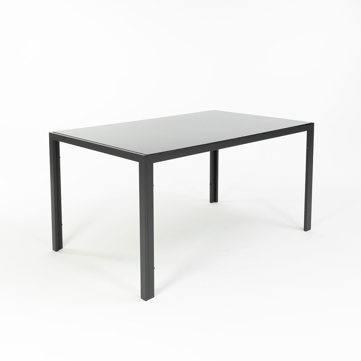 Conjunto de mesa com tampo de vidro e 4 cadeiras