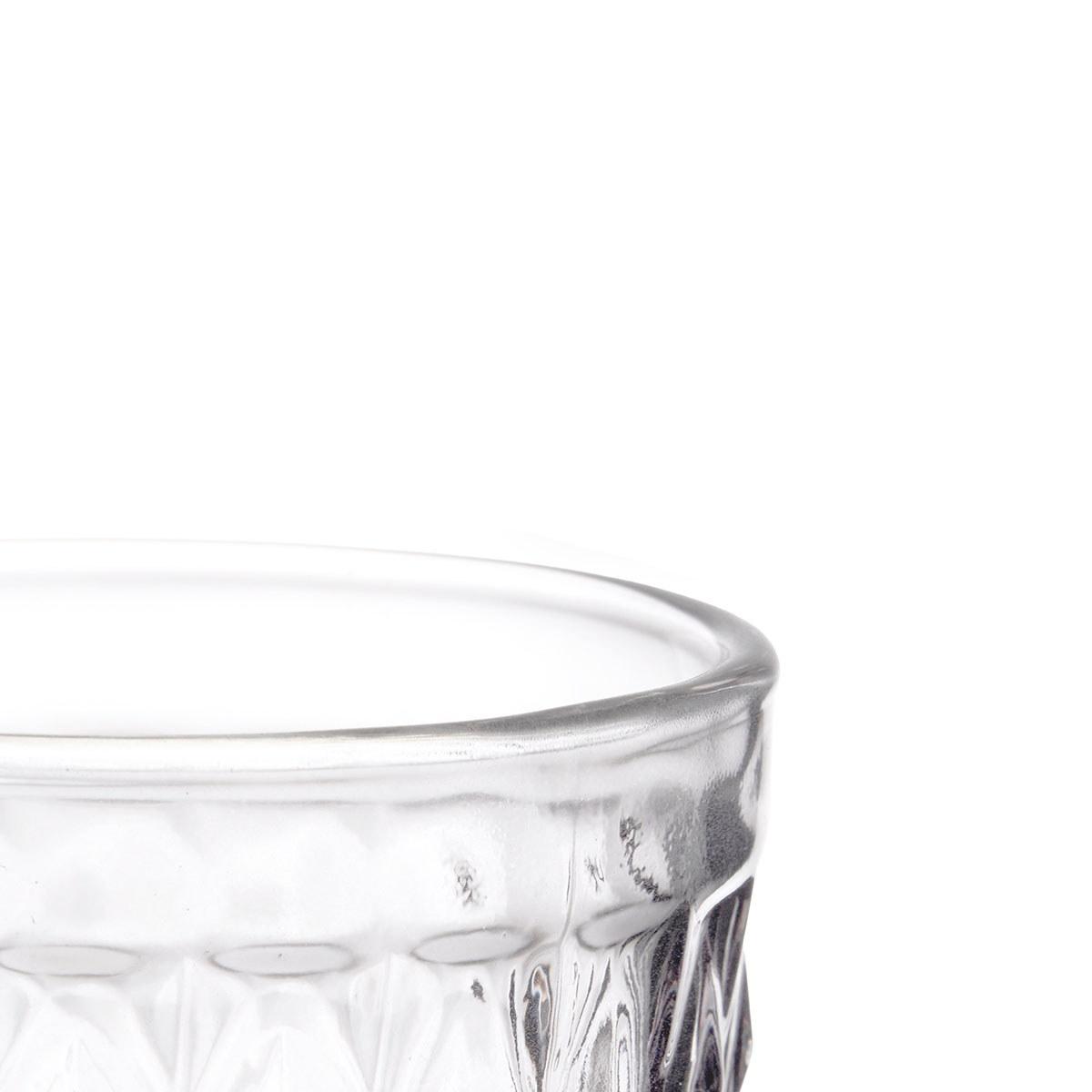 Copo de &aacute;gua diamante transparente com p&eacute; 34cl