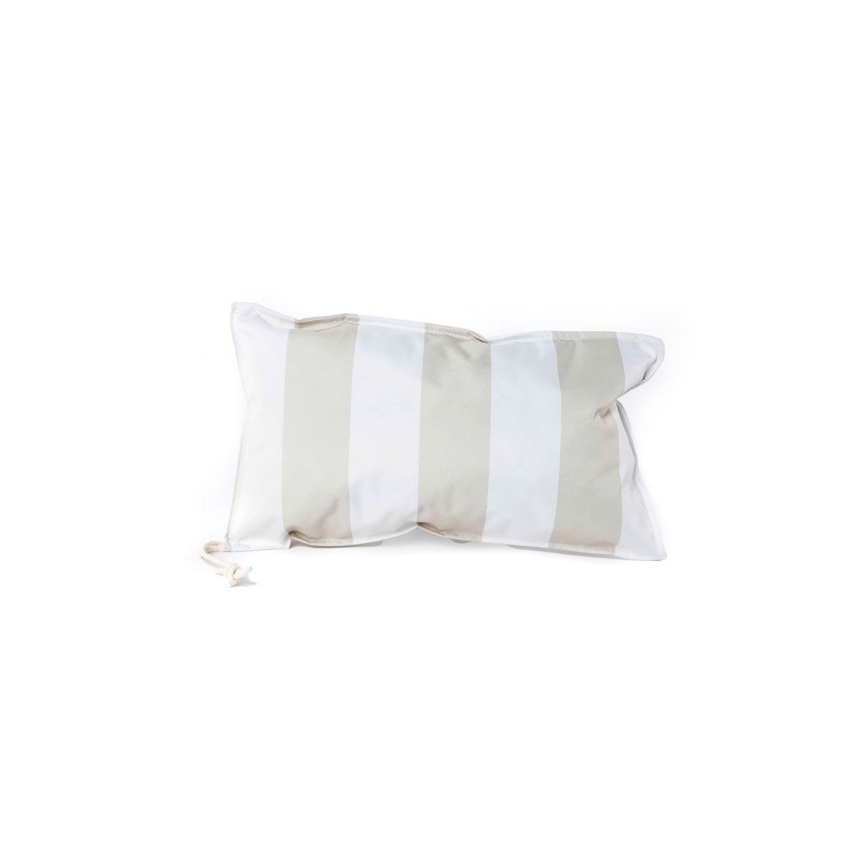 Almofada praia imperme&aacute;vel riscas branco e bege