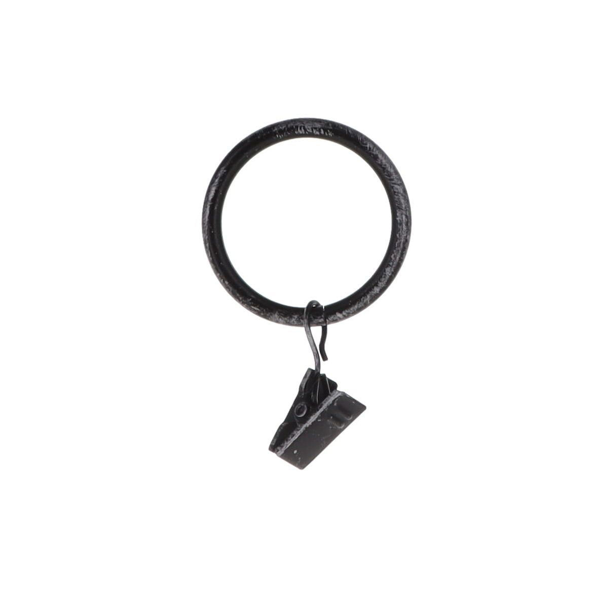 Conjunto de 8 argolas com mola preto e prateado