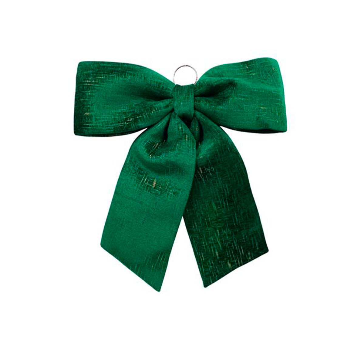 Laço verde e dourado em tecido 60cm