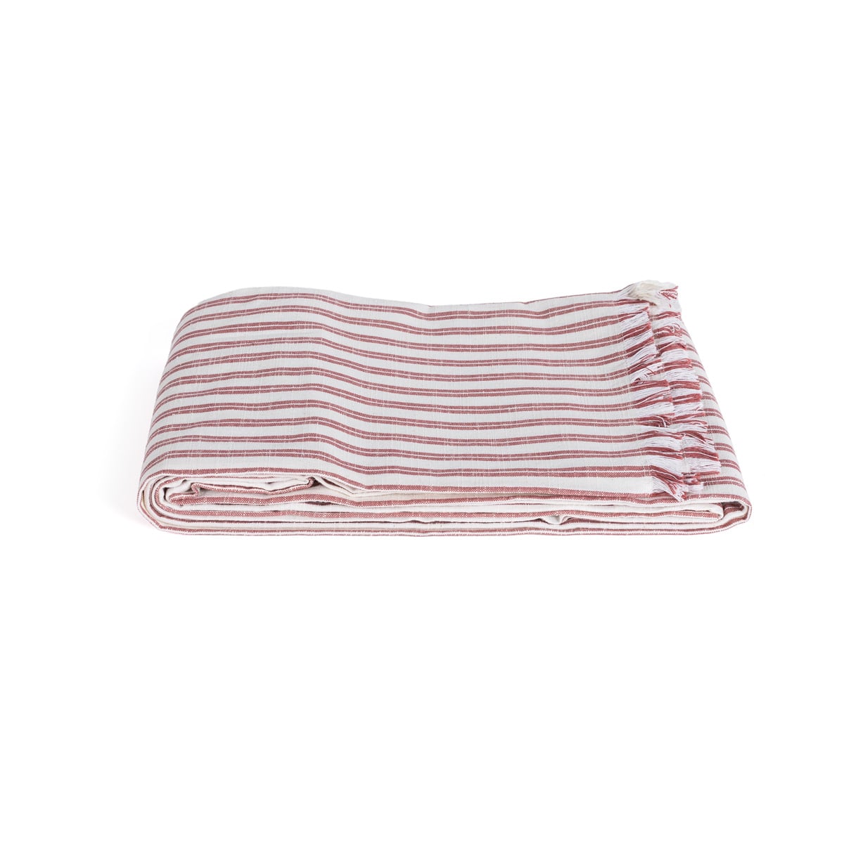 Toalha de mesa SLUB STRIPES terracota 140x240cm