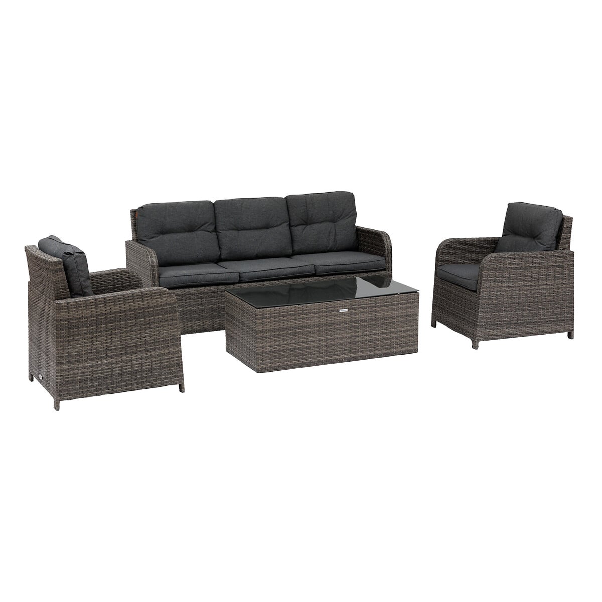 Conjunto de jardim MAYARI  TERRE d'ombre em rattan