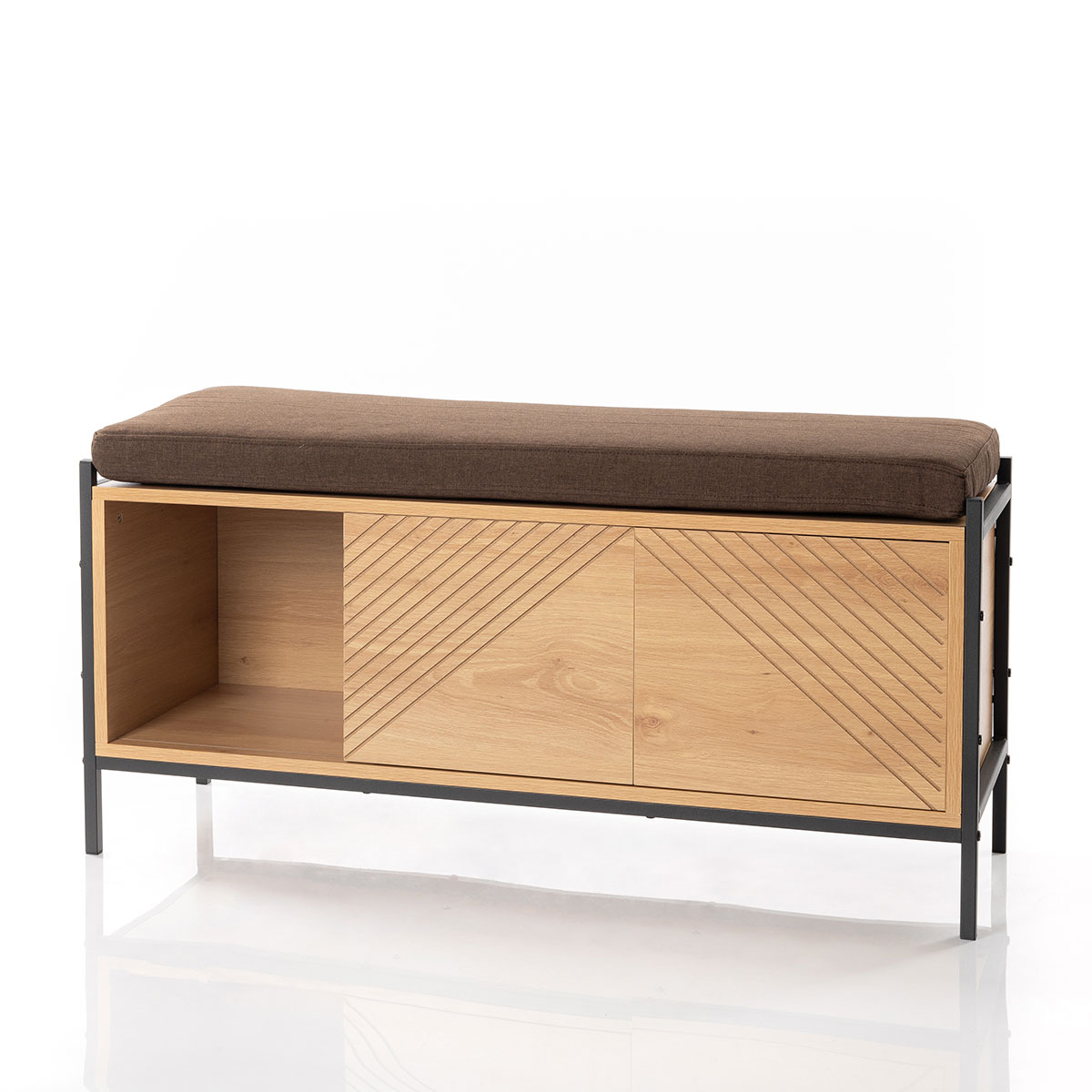 Banco com arrumação castanho ELEMENTAL