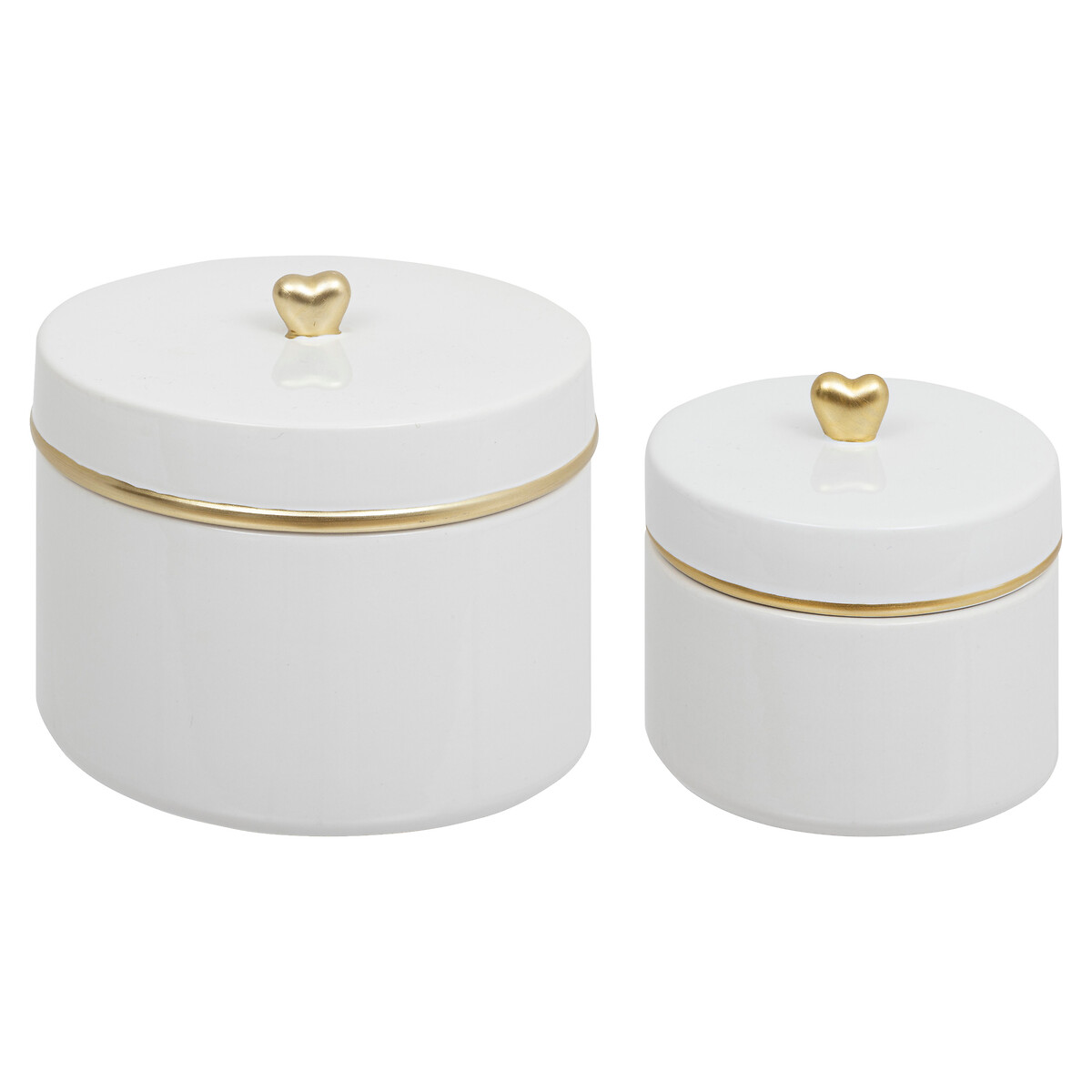 Caixa decorativa branca em cer&acirc;mica 10cm