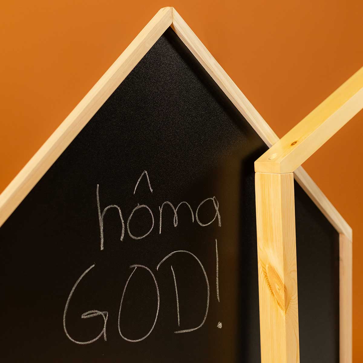 Quadro de ardósia em forma de casa 116cm