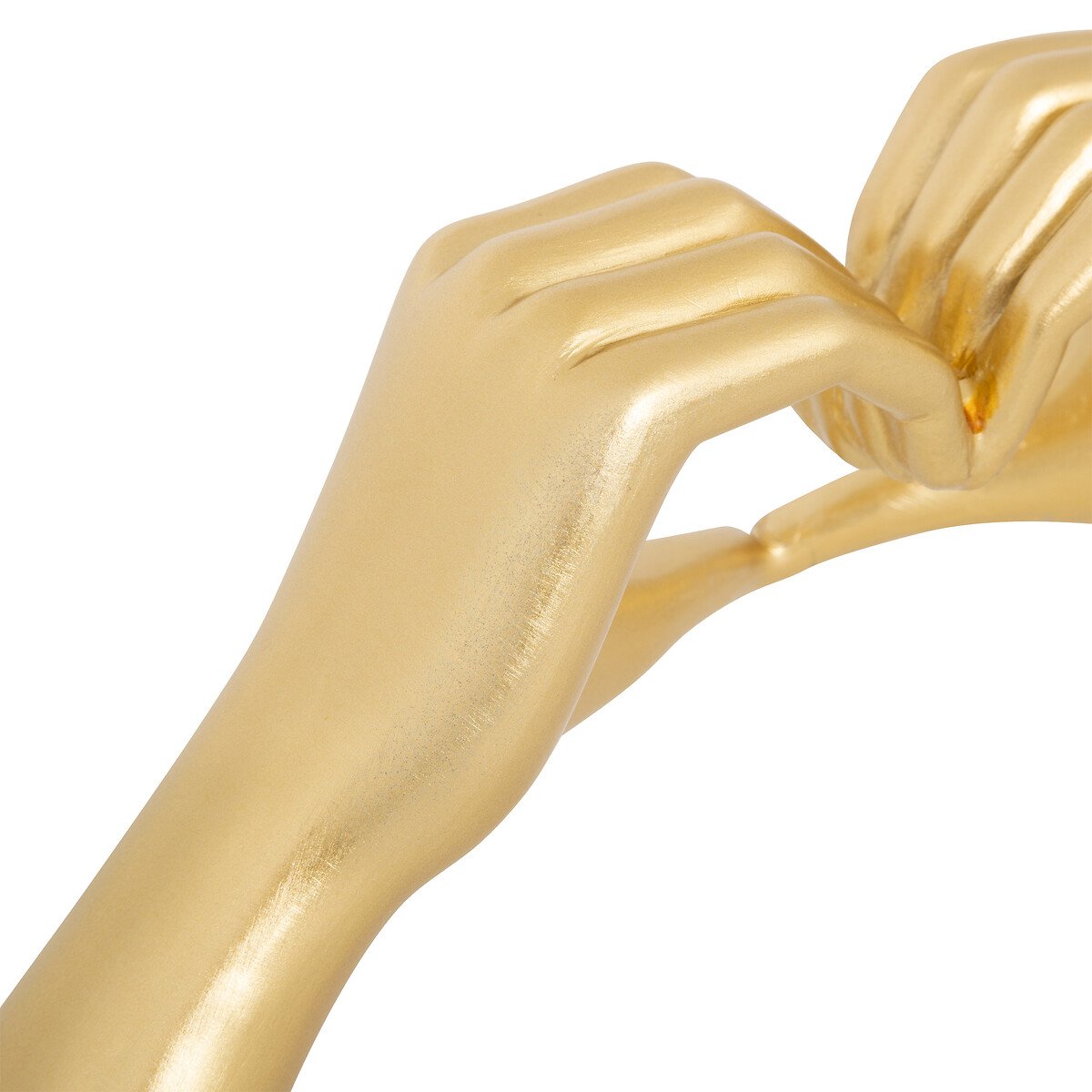 Estátua de mão em forma de coração dourada AMY