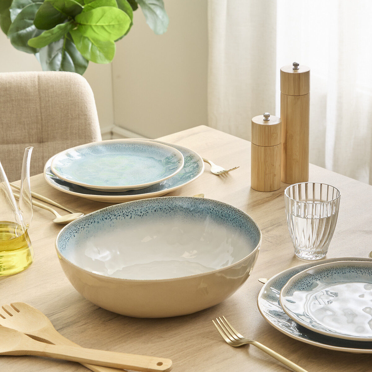 Saladeira PIA azul 29cm