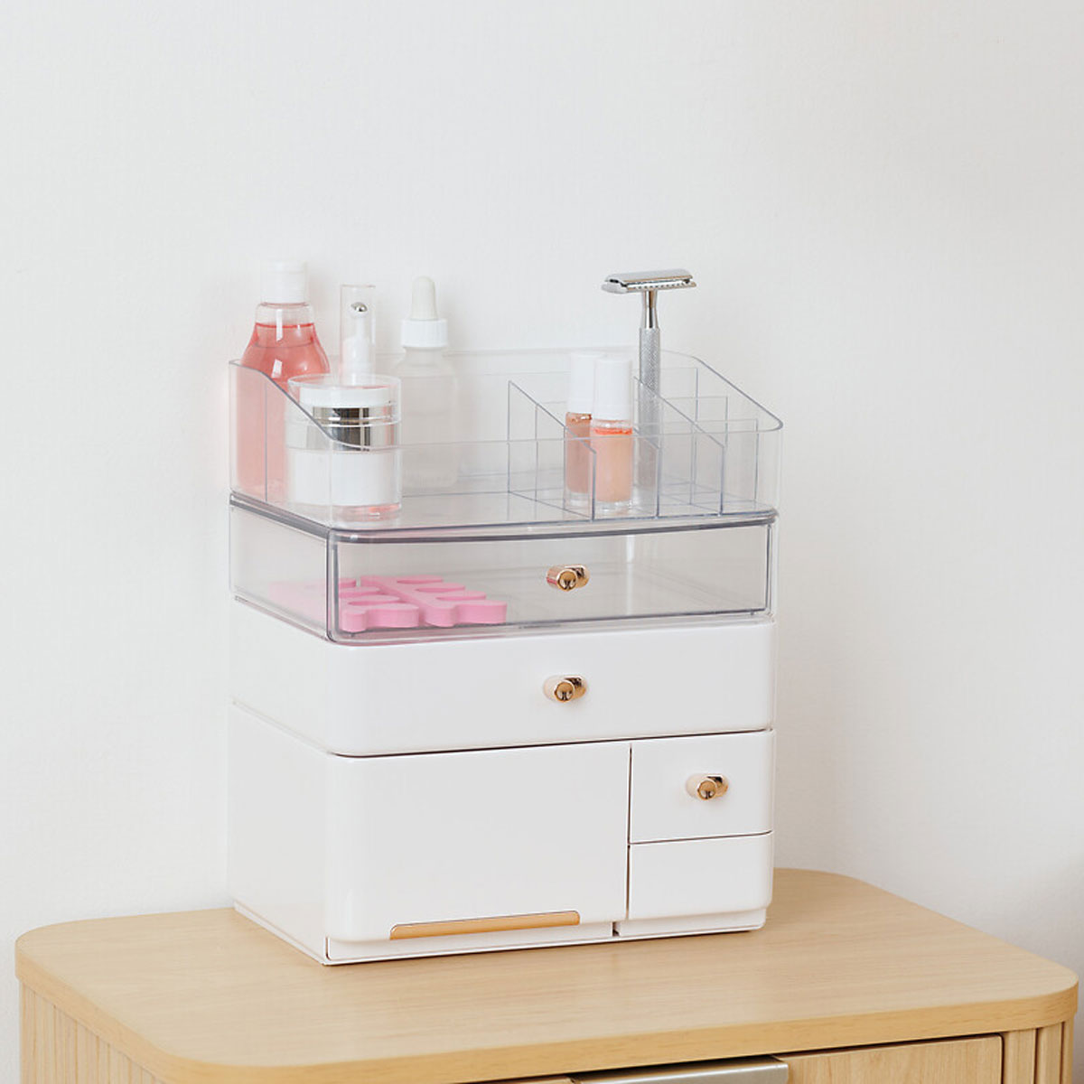 Organizador wc branco com gavetas 27cm