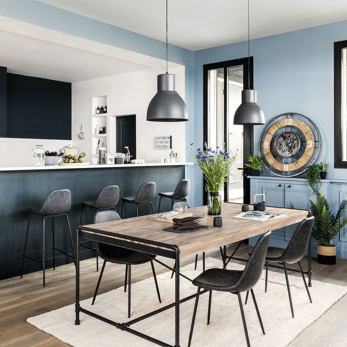 Cadeira VLADI cinza escuro efeito de pele