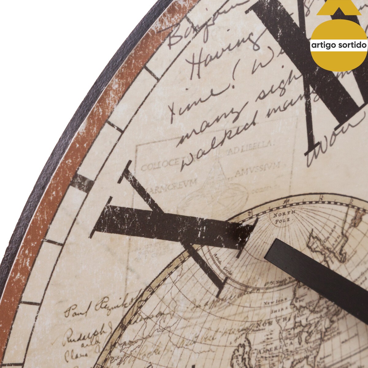 Rel&oacute;gio decorativo de parede  28cm