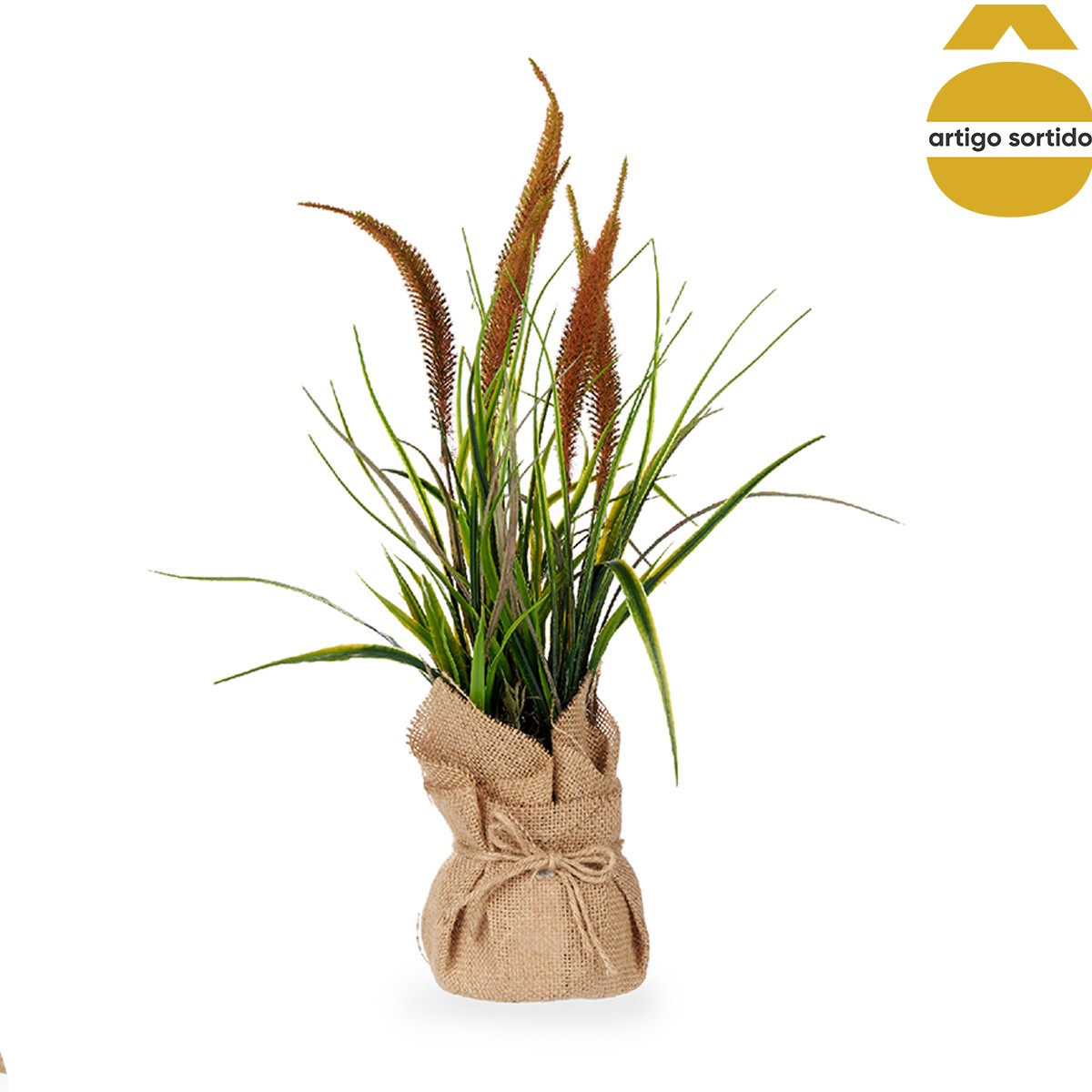 Vaso saco com planta artificial 46cm